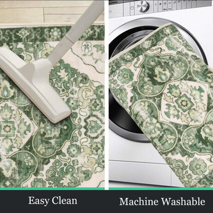 Farmhouse Kitchen Rugs Sets of 3 Non Slip Washable Boho Kitchen Rugs and Mats for Floor Kitchen Runner Rug Floor Carpet for Kitchen, Laundry, Hallways