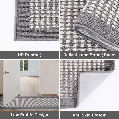 Kitchen Mat Sets 2/3 Piece Water Absorbent Kitchen Floor Rugs Non Slip Entrance Runner Rugs Farmhouse Laundry Throw mats Machine Washable Carpet Sets for Indoormat Balcony Garage