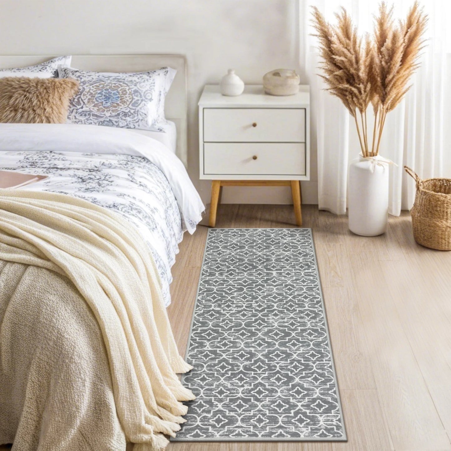 HEBE Kitchen Rug Set 3 Piece, Non Slip Machine Washable Mats for Home Floor and Living Room