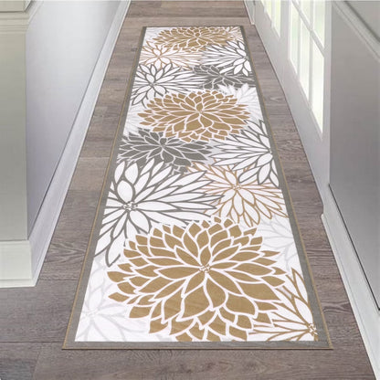 HEBE Hallway Runner Rug Non Slip Laundry Room Rug Runner Washable Kitchen Floor Carpet Rug Runner Farmhouse Entryway Mat Floral Area Rugs Runners for Hallway Bathroom Bedroom