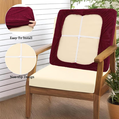 Outdoor Patio Cushion Covers Set of 10 Waterproof Stretch Seat Cushion Cover for Patio Furniture Clearance Outdoor Sofa Cushion Cover Replacement Couch Slipcovers Chair Seat Cover