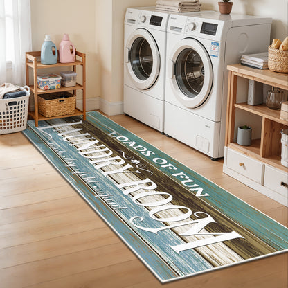 Laundry Room Rug 2'x6' Farmhouse Washable Non Slip Pet Friendly Laundry Floor Mat