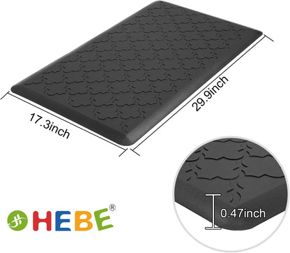 HEBE Kitchen Mat Cushioned Anti Fatigue Kitchen Floor Mat Runner Non Slip Kitchen Mats for Floor Waterproof Kitchen Rugs and Mats Comfort Mat for Standing Desk,Sink,Laundry