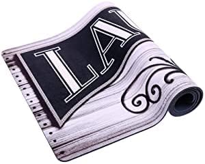 Laundry Room Rug Runner Non-Slip Runner Rug with Rubber Backing Waterproof Stain-Resistant Laundry Rug Farmhouse Laundry Mat Laundry Rugs and Mats (20" x 48", Black & Grayish-White)
