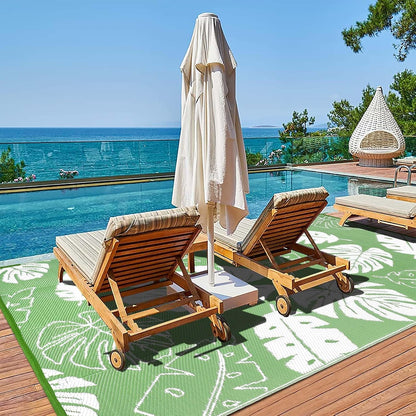 Outdoor Rug  for Patios Waterproof Clearance Reversible Patio Mat Plastic Straw Rug RV Camping Mat Outside Area Rug Carpet for Camping RV,Porch,Deck,Balcony,Camper,Backyard