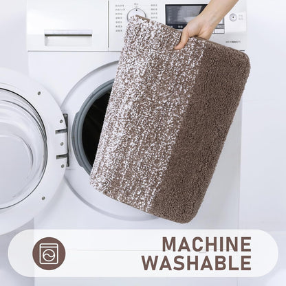 Bath Rug Sets 4 Piece, Soft Absorbent Microfiber Bathroom Rugs with Contour Rug and Lid Cover