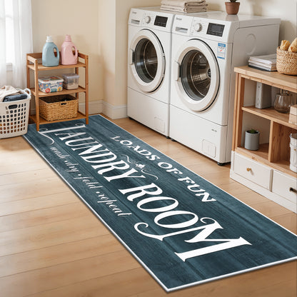 Laundry Room Rug 2'x6' Farmhouse Washable Non Slip Pet Friendly Laundry Floor Mat
