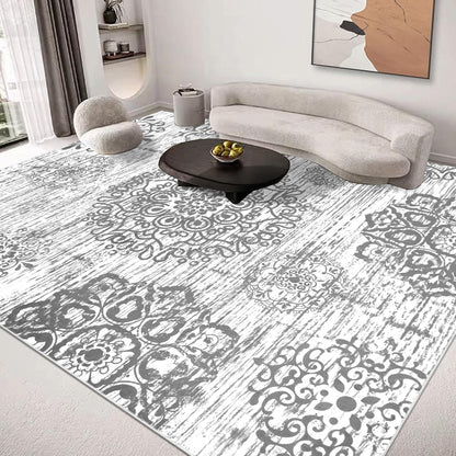 Washable Area Rug Non Slip Soft Distressed Medallion Bedroom & Living Room Rugs Vintage Entry Floor Carpet for Dining Room Bathroom Entryway