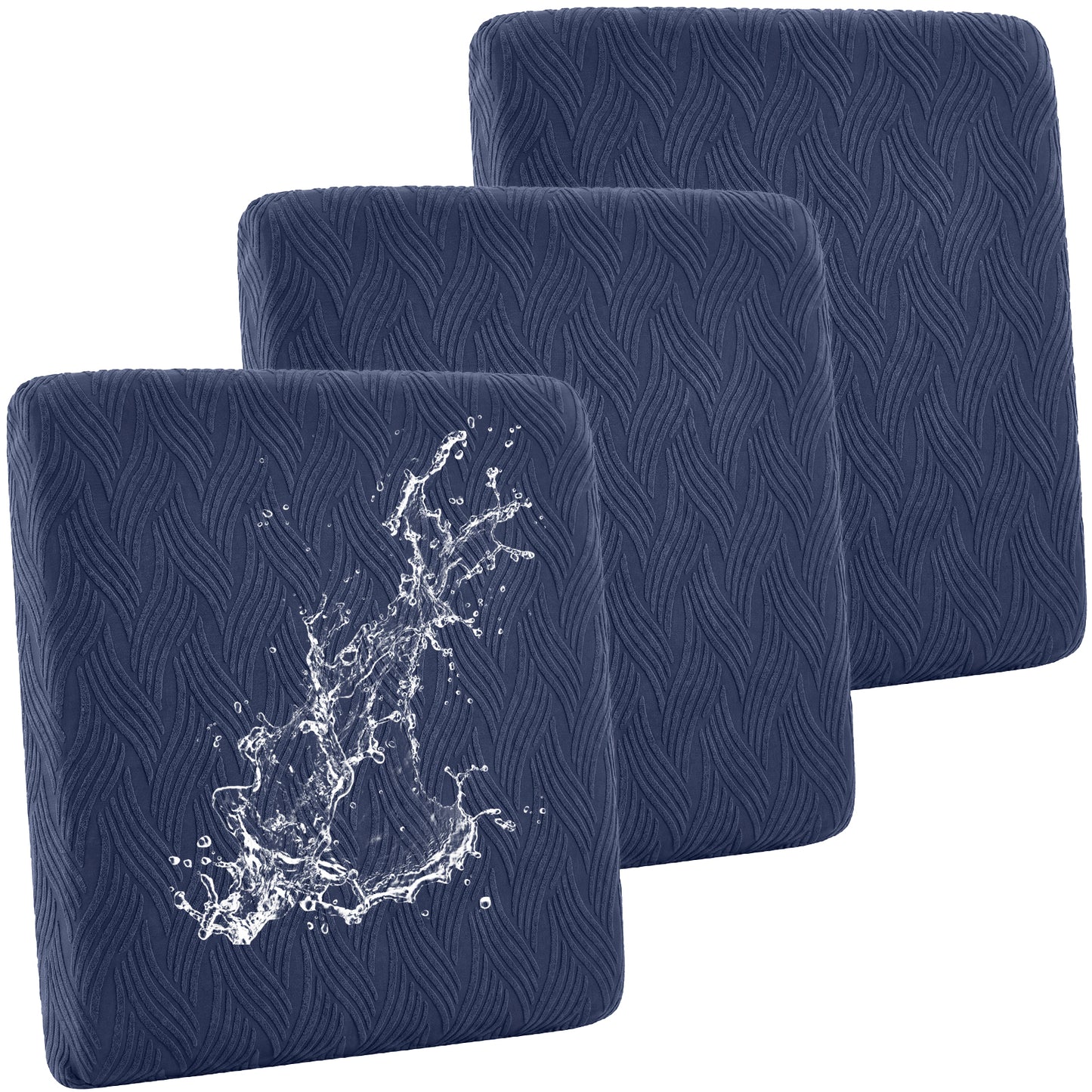 HEBE Stretch Patio Cushion Covers Set 10pcs,Waterproof Outdoor Couch Covers Replacement