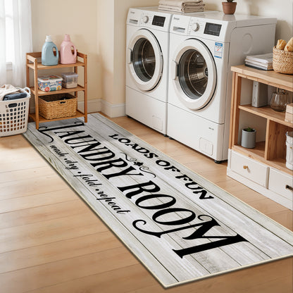 Laundry Room Rug 2'x6' Farmhouse Washable Non Slip Pet Friendly Laundry Floor Mat
