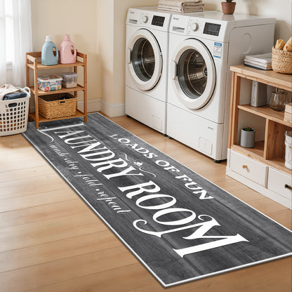 Laundry Room Rug 2'x6' Farmhouse Washable Non Slip Pet Friendly Laundry Floor Mat