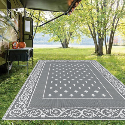 Waterproof Outdoor Rug, Reversible Outdoor Plastic Straw Rug, Large Outdoor Patio Rug, RV Mat Outside, Indoor Outdoor Rugs for Patio, RV, Balcony, Deck, Picnic, Backyard, Porch