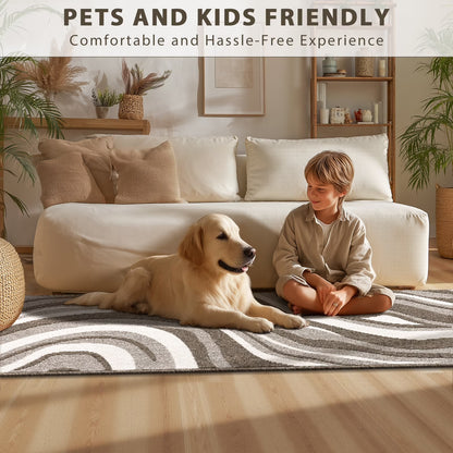 HEBE Runner Rugs for Hallway, 2'x6' Abstract Rug Carpet, Washable Non Slip Floor Mat for Kitchen Laundry Room Entryway