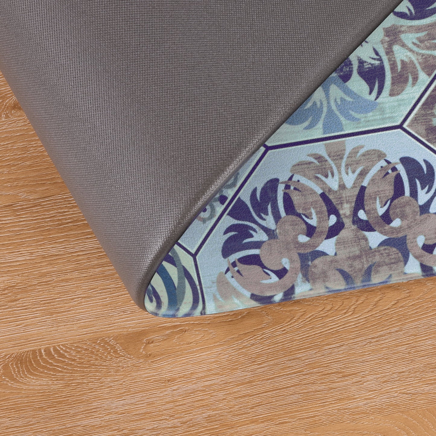 HEBE Boho Kitchen Rug Set of 2, Non-Slip Anti-Fatigue Waterproof Cushioned Mat for Kitchen, Dining & Laundry Room, 18"x30"+18"x48"