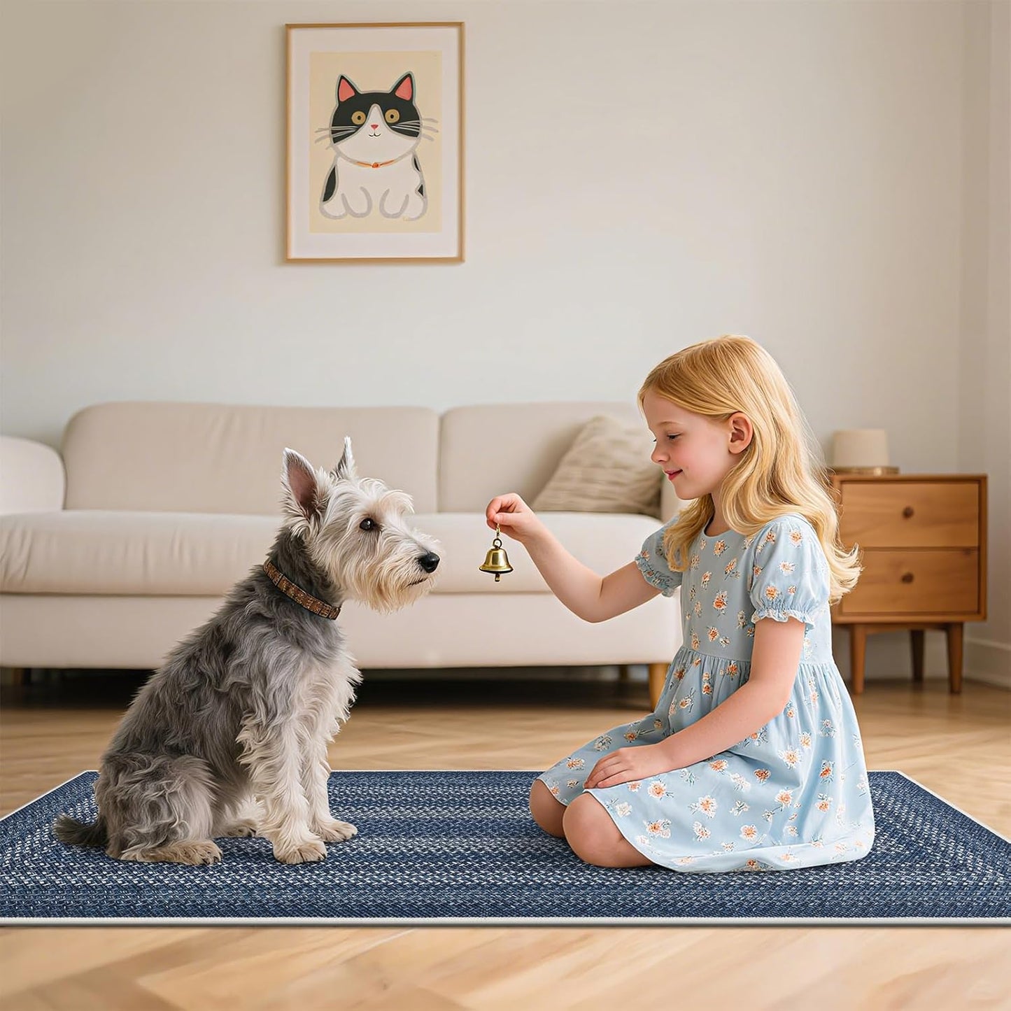 HEBE Boho Kitchen Rugs Sets 3 Piece with Runner Non Slip Kitchen Mats for Floor Washable Bohemian Runner Rug Set of 3 ﻿