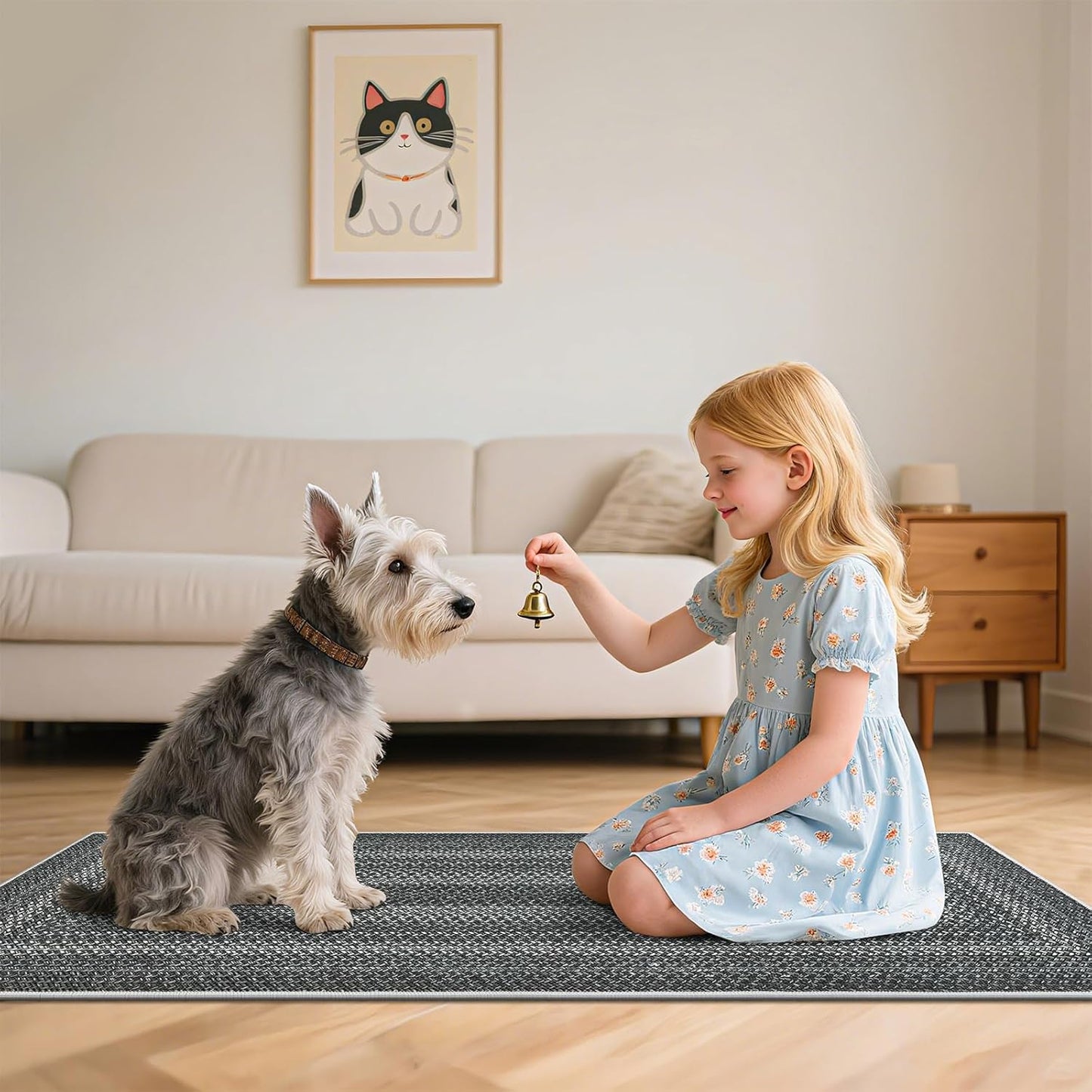 HEBE Boho Kitchen Rugs Sets 3 Piece with Runner Non Slip Kitchen Mats for Floor Washable Bohemian Runner Rug Set of 3 ﻿