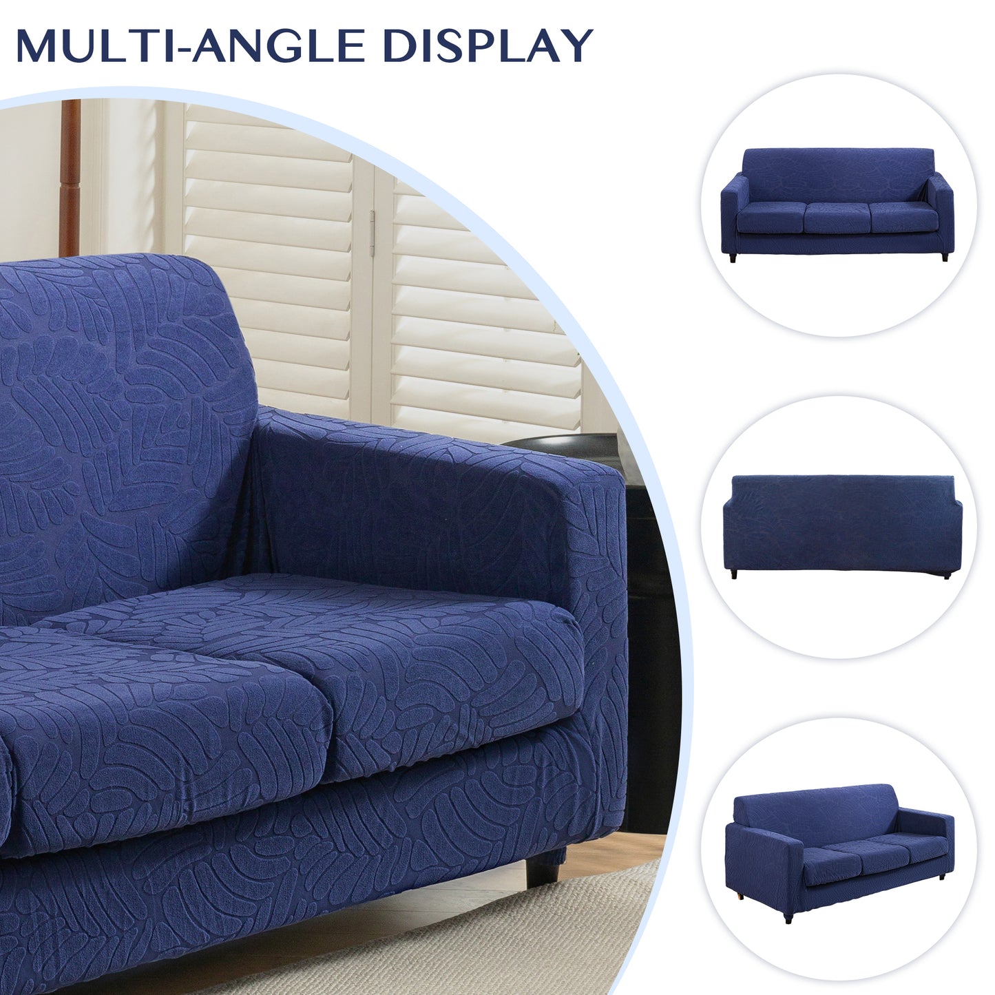4 Pieces TPU Waterproof Couch Covers for 3 Cushion Sofa Slipcovers