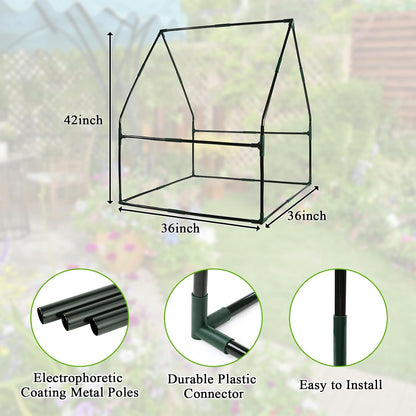 Portable Mini Greenhouse Small Green House with Waterproof Pad  Plant Cover Tent for Garden Small Plants Indoor Outdoor, Green PE