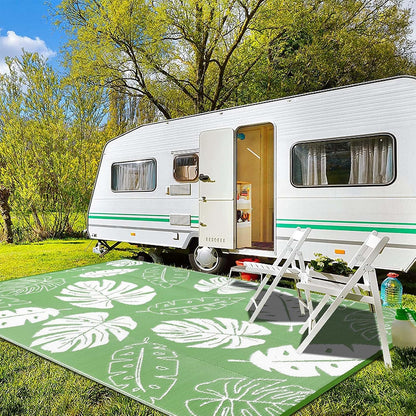 Outdoor Rug  for Patios Waterproof Clearance Reversible Patio Mat Plastic Straw Rug RV Camping Mat Outside Area Rug Carpet for Camping RV,Porch,Deck,Balcony,Camper,Backyard