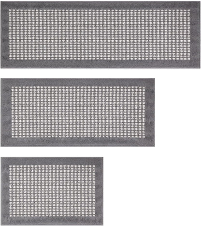 Kitchen Mat Sets 2/3 Piece Water Absorbent Kitchen Floor Rugs Non Slip Entrance Runner Rugs Farmhouse Laundry Throw mats Machine Washable Carpet Sets for Indoormat Balcony Garage