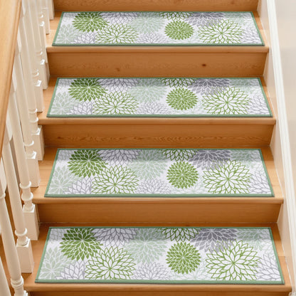 HEBE Stair Treads for Wooden Steps Indoor, 15 Pack 8" X 30" Stair Treads Non Slip with Reusable Adhesive Backing, Non-Skid Carpet Stair Runners for Kids Elders and Pets