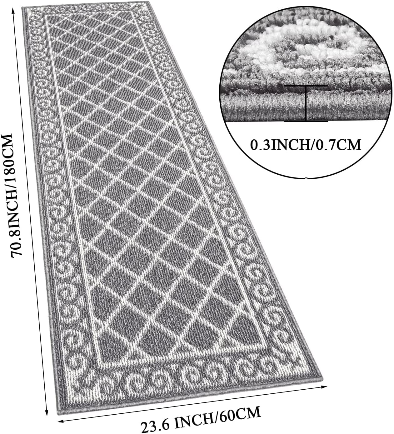 Carpet Runner for Hallway Non Slip Carpet Runner Rug
