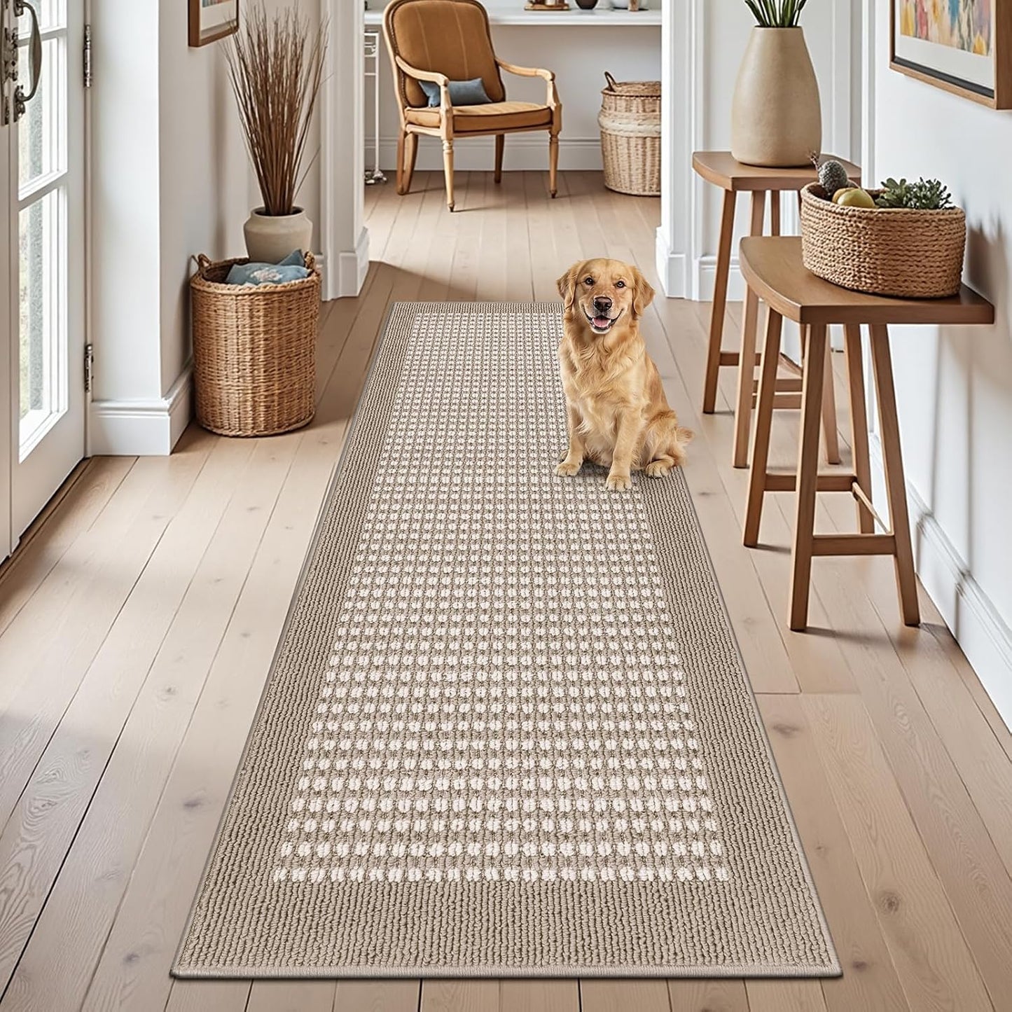 Hallway Runner Rug Heavy-Duty Durable Entryway Floor Mat with Non Slip Rubber Backing
