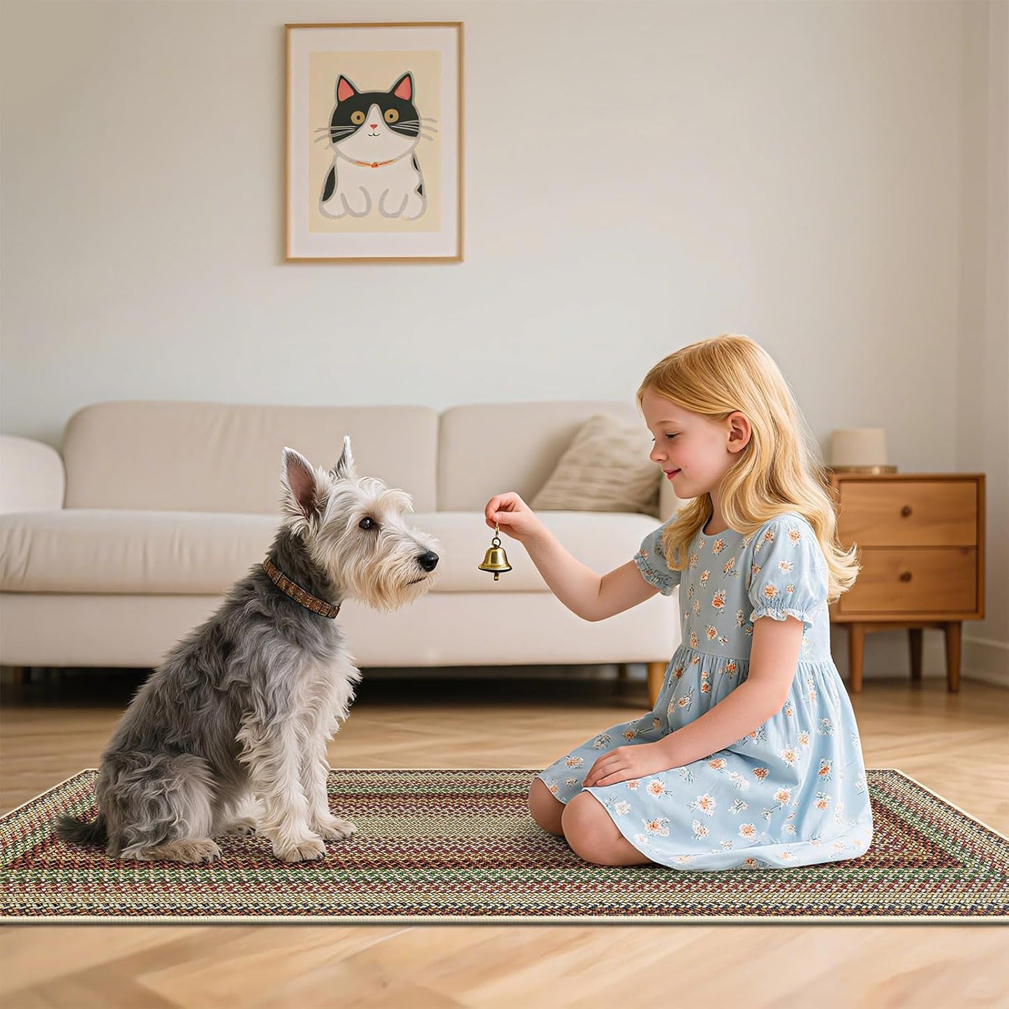 HEBE Boho Kitchen Rugs Sets 3 Piece with Runner Non Slip Kitchen Mats for Floor Washable Bohemian Runner Rug Set of 3 ﻿