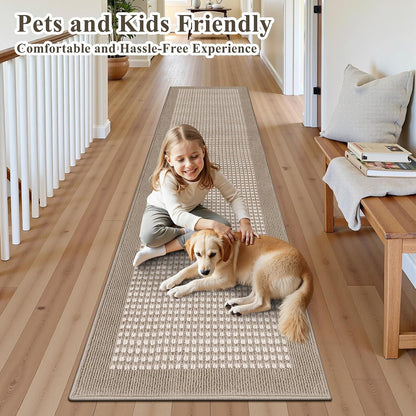 Hallway Runner Rug Heavy-Duty Durable Entryway Floor Mat with Non Slip Rubber Backing
