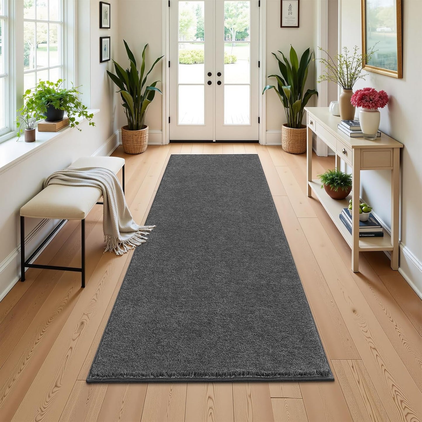 HEBE Runner Rug for Hallway Non Slip Washable