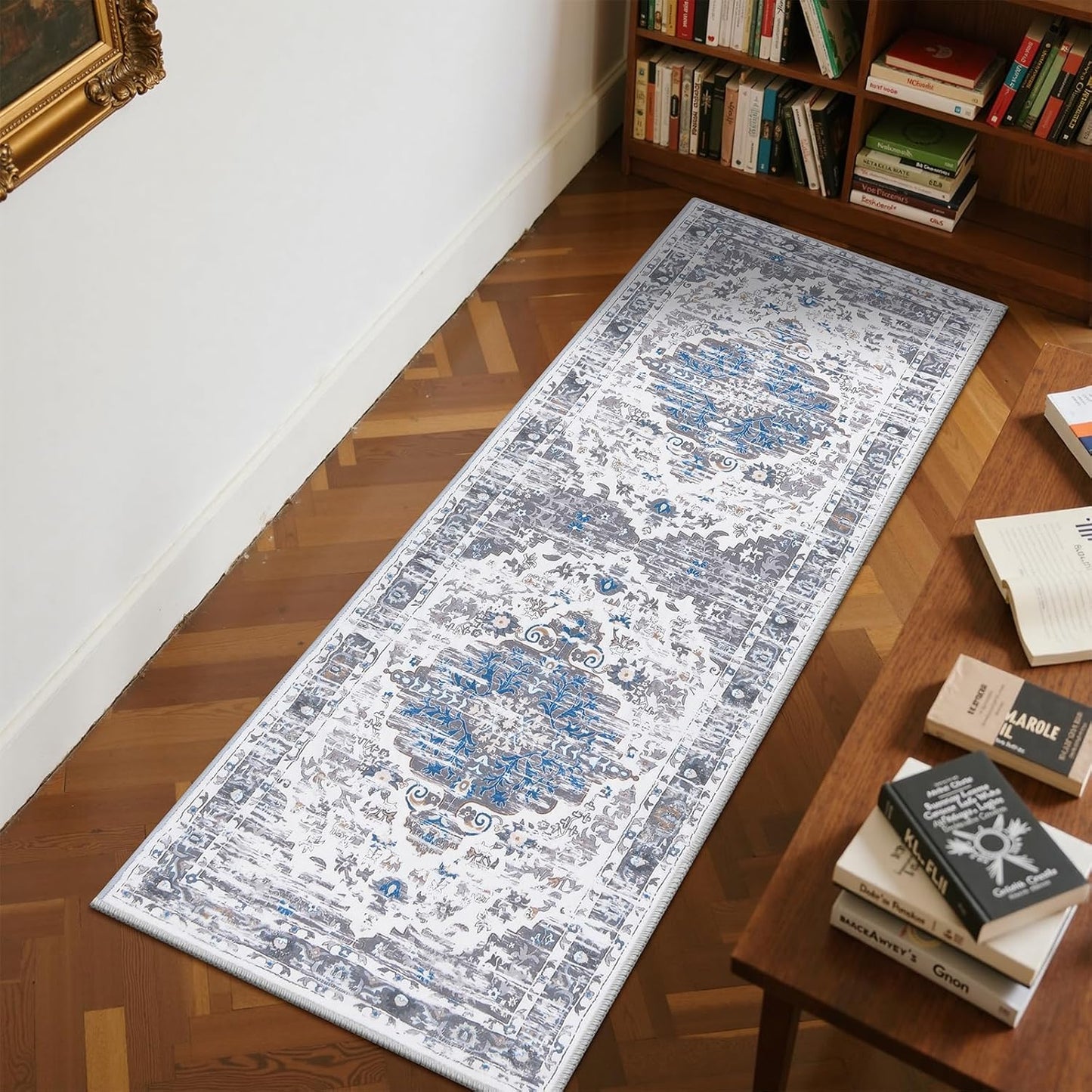 HEBE Boho Runner Rug Non Slip Washable Runner Rug for Hallway Fluffy Kitchen Rugs Laundry Room Rug Floor Carpet Runners for Hallway, Bedroom, Entryway