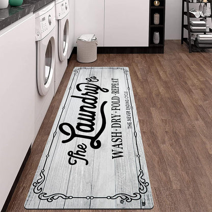 HEBE Farmhouse Kitchen Rug 20"X48", Non Slip, Washable, Machine Made