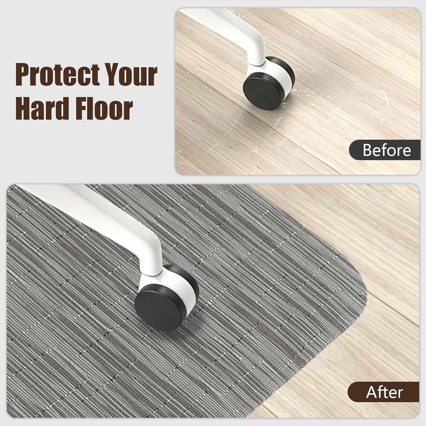 Office Chair Mat for Hardwood Floor, 36" x 48" Desk Computer Chair Mat for Hard Wood and Tile Floor