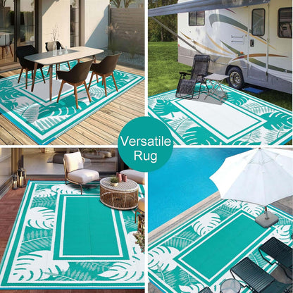 Outdoor Rug 5'x7' Plastic Straw Rugs for Patios RV Camping Mat Reversible Mats Large Floor Mat for RV Outside, Backyard, Deck, Picnic, Beach, Trailer, Camping
