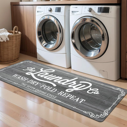 HEBE Farmhouse Kitchen Rug 20"X48", Non Slip, Washable, Machine Made