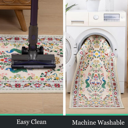 HEBE Machine Washable Non-Slip Kitchen Mat Farmhouse Kitchen Rugs Sets of 3 (20"x32"+20"x48"+20"x59")