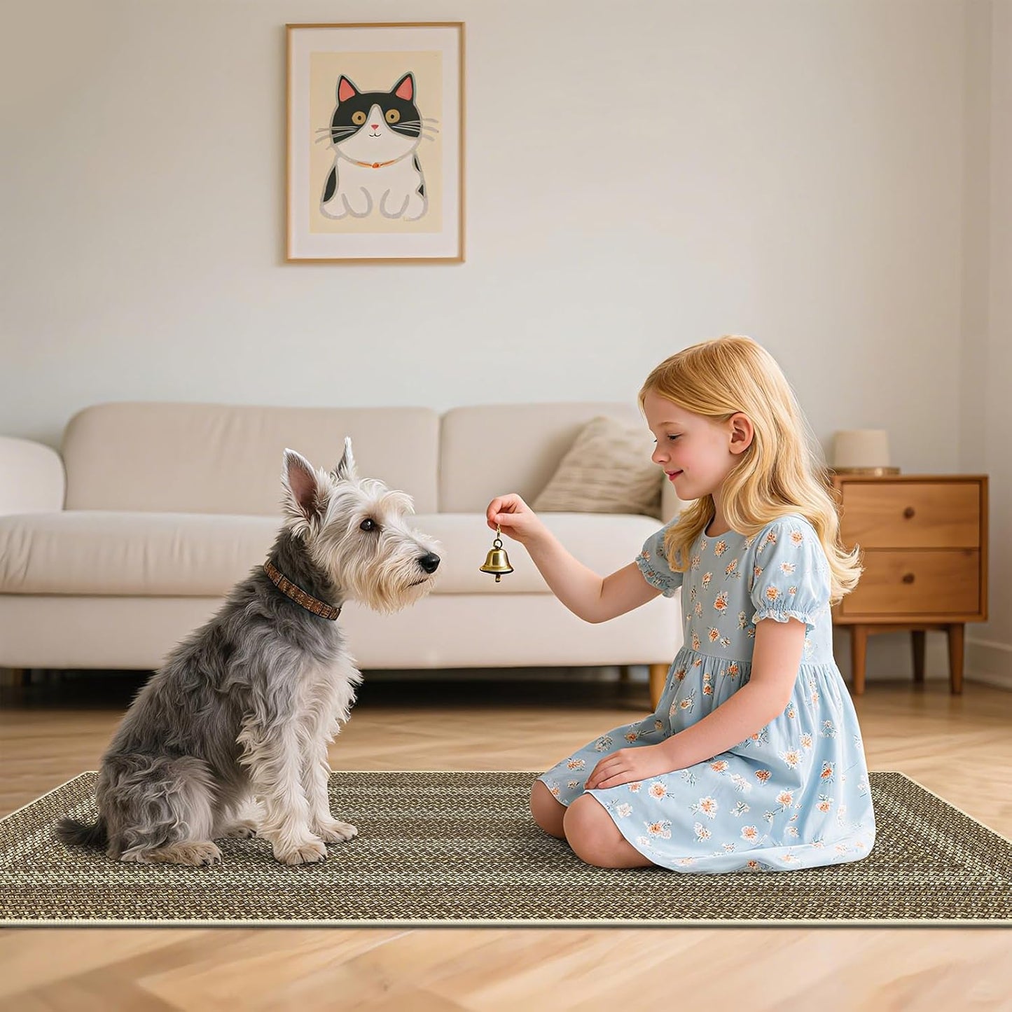 HEBE Boho Kitchen Rugs Sets 3 Piece with Runner Non Slip Kitchen Mats for Floor Washable Bohemian Runner Rug Set of 3 ﻿