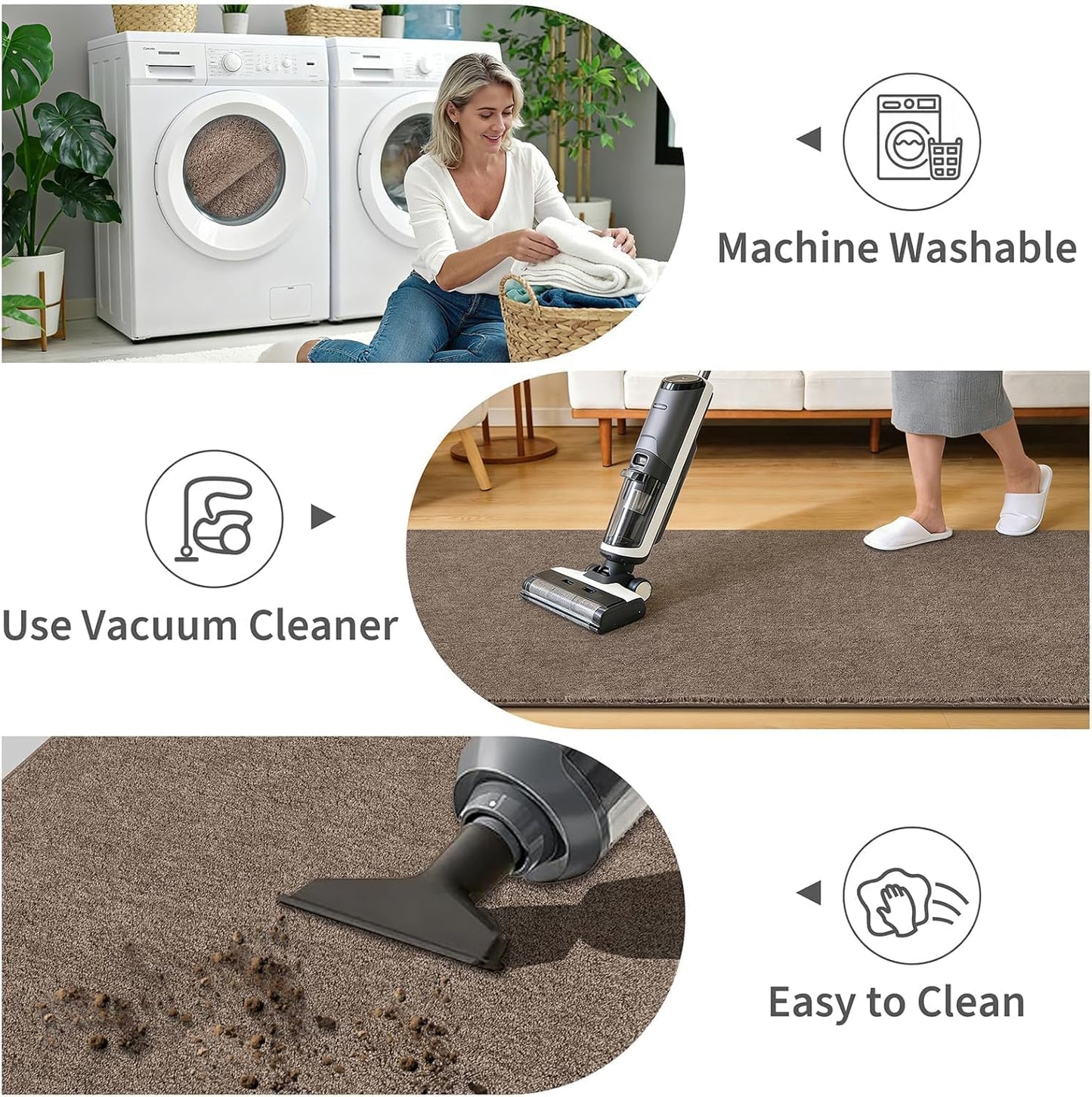 HEBE Runner Rug for Hallway Non Slip Washable