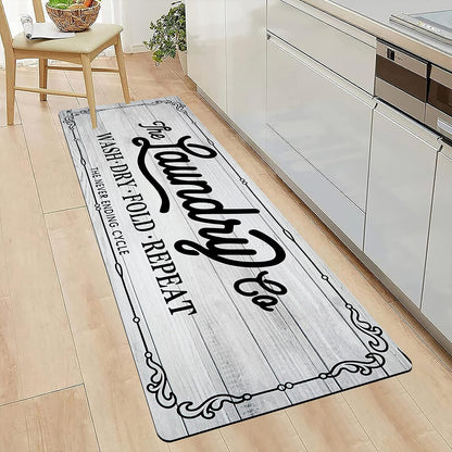 HEBE Farmhouse Kitchen Rug 20"X48", Non Slip, Washable, Machine Made