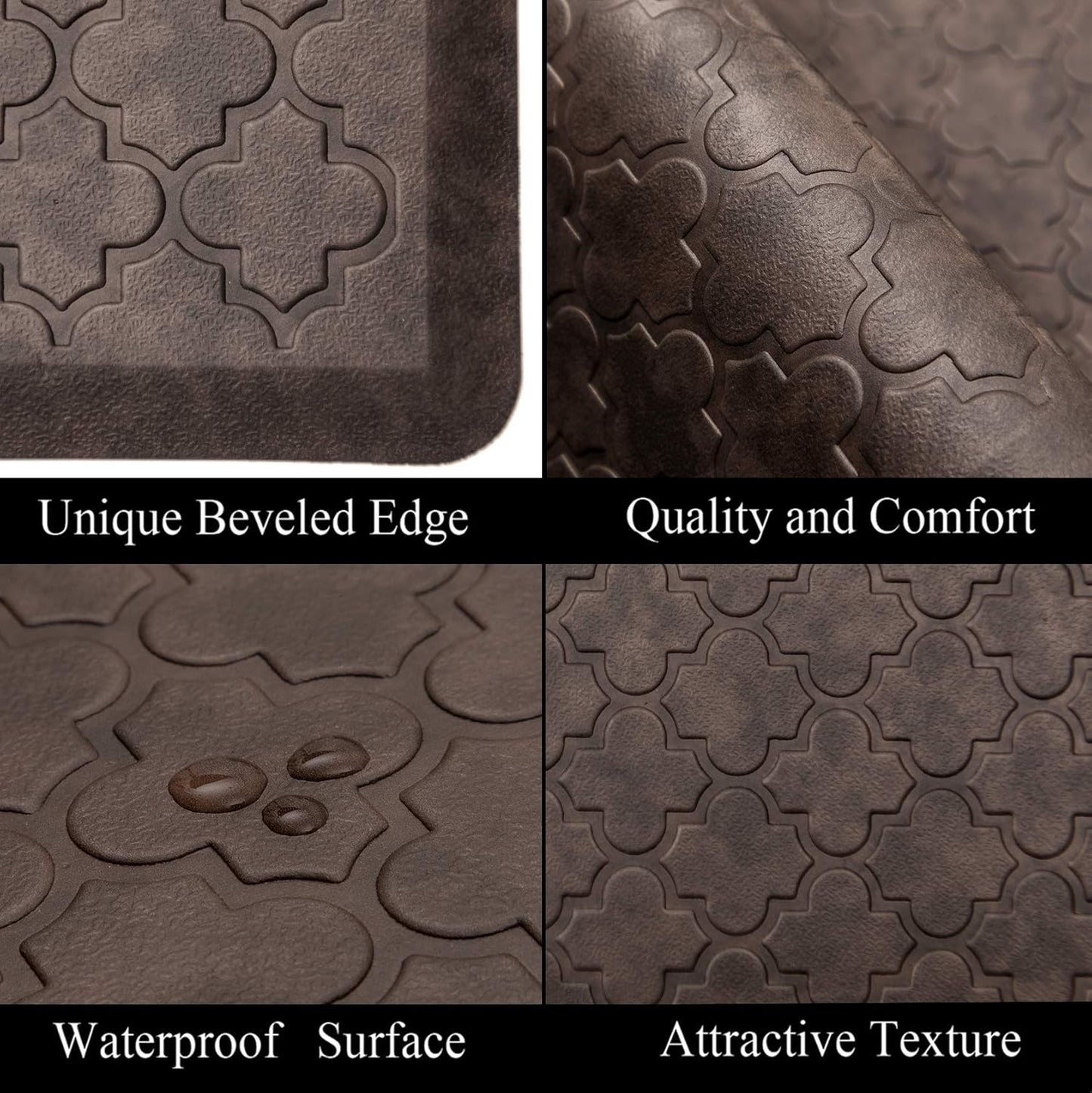 HEBE Kitchen Mat Cushioned Anti Fatigue Kitchen Floor Mat Runner Non Slip Kitchen Mats for Floor Waterproof Kitchen Rugs and Mats Comfort Mat for Standing Desk,Sink,Laundry