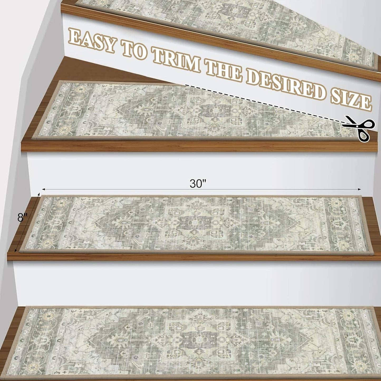 HEBE Non-Slip Indoor Stair Treads