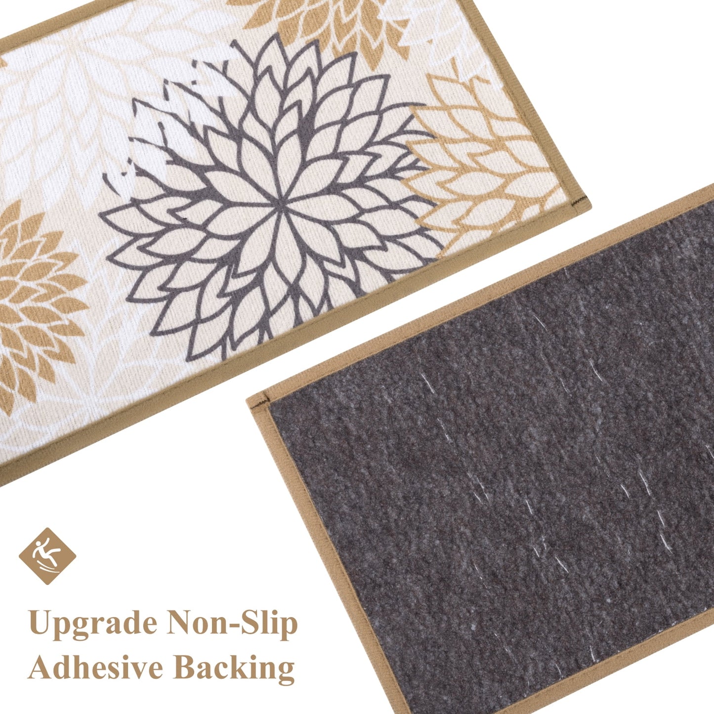 HEBE Stair Treads for Wooden Steps Indoor, 15 Pack 8" X 30" Stair Treads Non Slip with Reusable Adhesive Backing, Non-Skid Carpet Stair Runners for Kids Elders and Pets