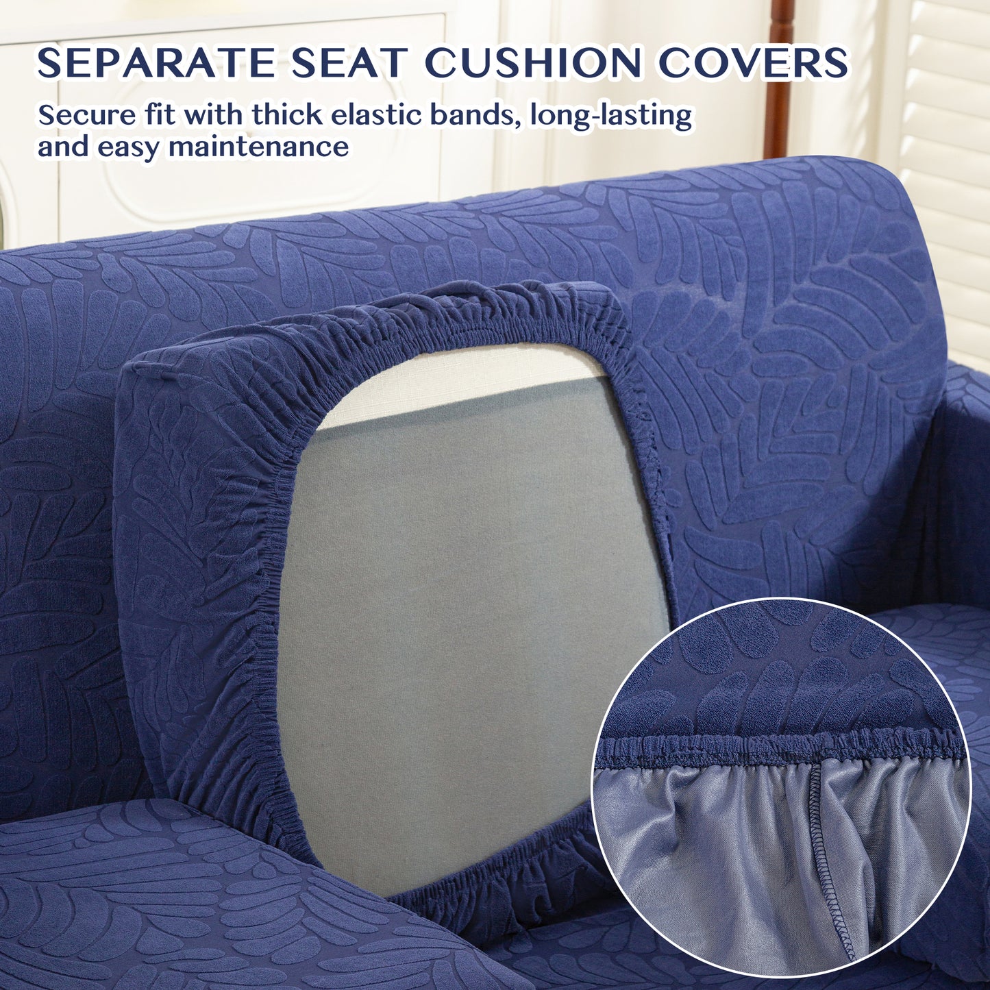 4 Pieces TPU Waterproof Couch Covers for 3 Cushion Sofa Slipcovers