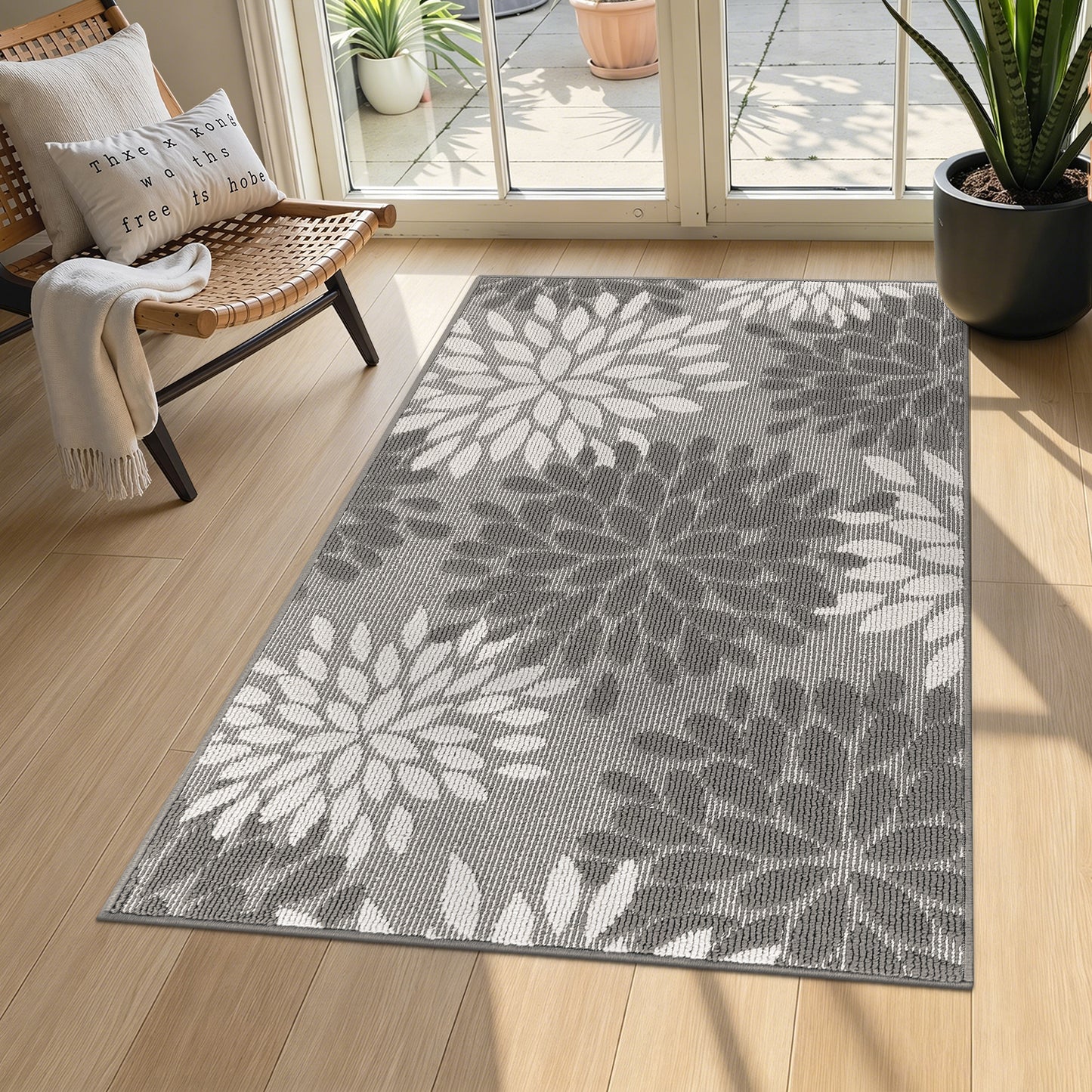 HEBE Indoor Door Mat, Non Slip Washable Mats for Front Door Entrance, Low Profile Dirt Trapper Doormat Entry Carpet for Entryway, Kitchen, Bathroom