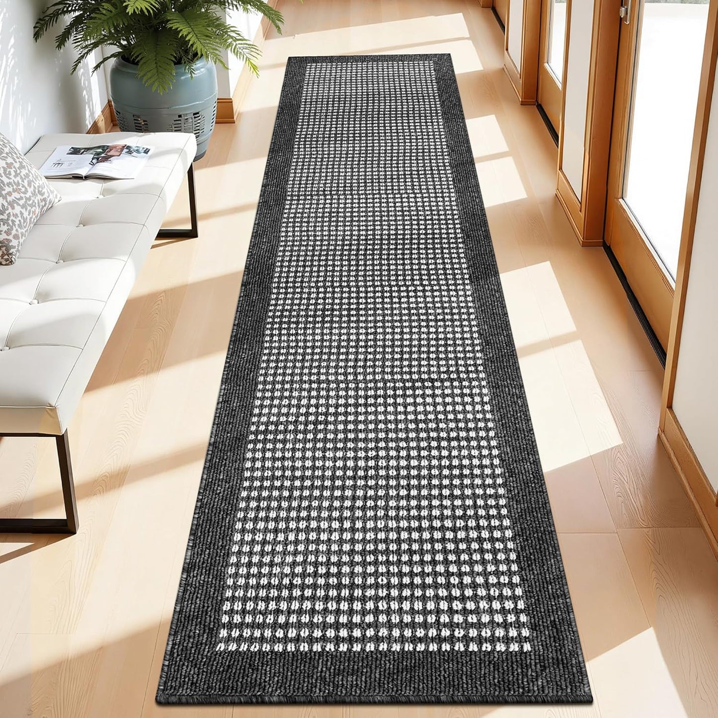 Hallway Runner Rug Heavy-Duty Durable Entryway Floor Mat with Non Slip Rubber Backing