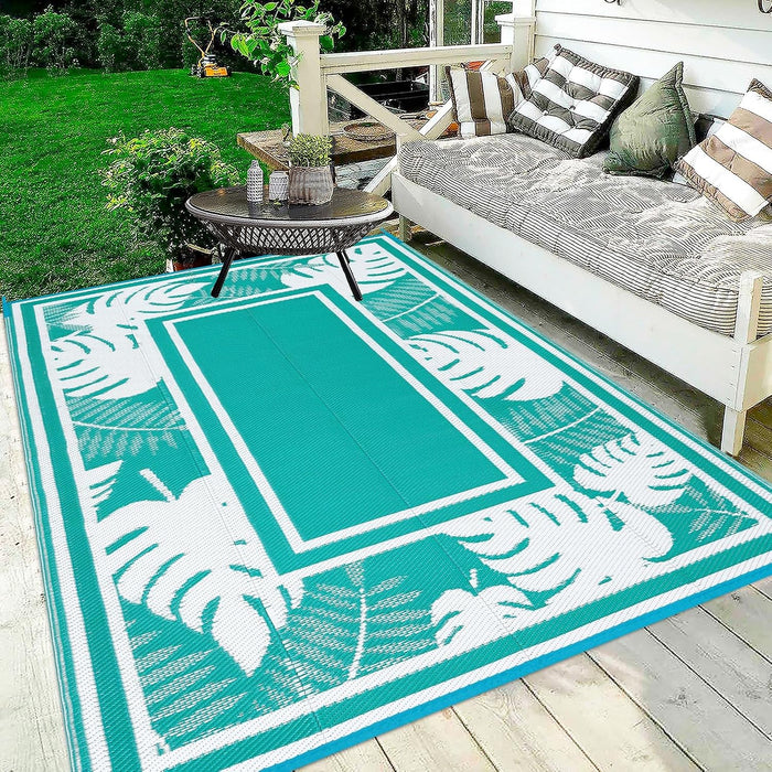 Outdoor Rug 5'x7' Plastic Straw Rugs for Patios RV Camping Mat Reversible Mats Large Floor Mat for RV Outside, Backyard, Deck, Picnic, Beach, Trailer, Camping
