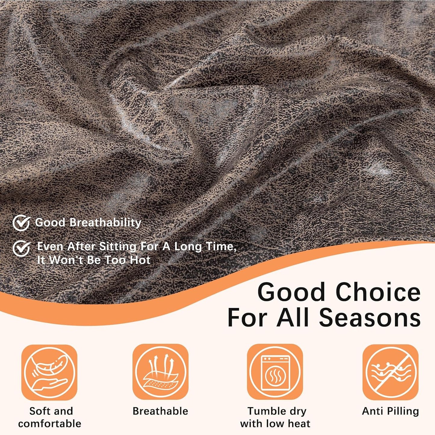 HEBE Recliner Couch Covers Washable Waterproof, Oversized Leather Like Stretch Recliner Sofa Slipcovers, Reclining Chair Cover Protector Stay in Place for Kids Pets