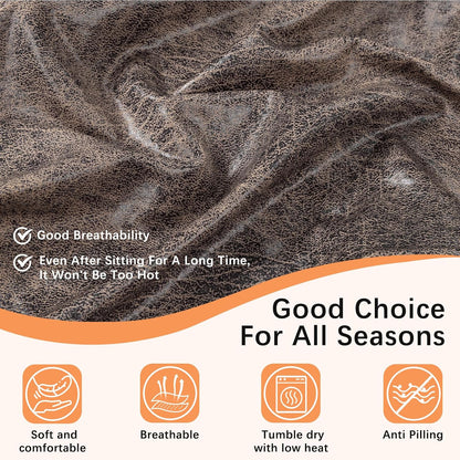 HEBE Recliner Couch Covers Washable Waterproof, Oversized Leather Like Stretch Recliner Sofa Slipcovers, Reclining Chair Cover Protector Stay in Place for Kids Pets