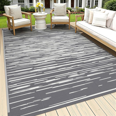 HEBE Outdoor Rug for Patios Clearance Waterproof Patio Mat Plastic Straw Rug Reversible RV Camping Tent Rug Outside Indoor Outdoor Area Rugs for RV,Deck,Beach,Balcony,Camper