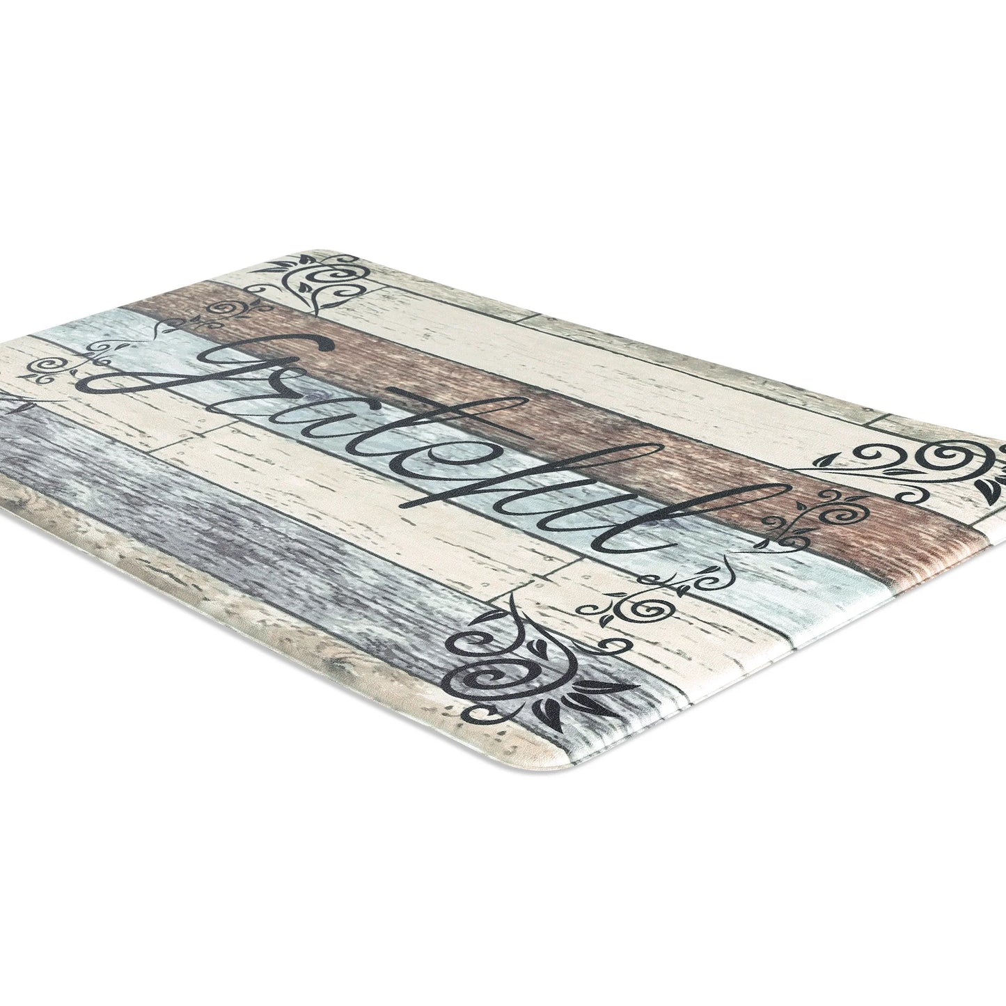 HEBE Farmhouse Kitchen Rug Set of 2, Non-Slip Anti-Fatigue Waterproof Cushioned Mat for Kitchen, Dining & Laundry Room, 18"x30"+18"x48"